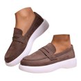 thumbnail image 3 of YLYL Women Penny Loafers Suede Leather Slip on Comfortable Casual Driving Office Work Dress Shoes, 3 of 9