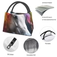 thumbnail image 4 of Balery Colorful Haired White Horse Bolsa de Aislamiento Portátil – Bolsa de Almuerzo con Forro de Aluminio Mejorado, Funda Impermeable y Fácil de Limpiar para Picnic y Caja de Almuerzo, 4 of 6