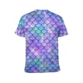 thumbnail image 2 of LAOLIUSN Men’s All Over Print Scale Pattern T-Shirt, Mermaid Dragon Scales Graphic Tee, Short Sleeve Crewneck,Sizes S-4XL, 2 of 7