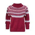 thumbnail image 4 of Chandail en Tricot pour Femmes Hiver Chaud Chandail Ample Col Roulé Décontracté Doux Fil Confortable Automne, 4 of 4