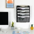 thumbnail image 5 of Techvida Wall File Holder, Office Mesh Hanging File Folder with 5 Pockets, Magazine Rack Mail Storage, 5 of 7