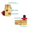 thumbnail image 5 of Air Tank Valve Kit with 2" Pressure Gauge, 1/8" NPT 4 Ft Hose, Black and Gold, 5 of 7