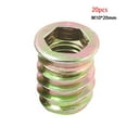thumbnail image 1 of Wood Furniture Threaded Insert Cabinet Drawer insert nut insert Wardrobe Nut Socket Pre-insert Hardware, M10x20mm, 1 of 9
