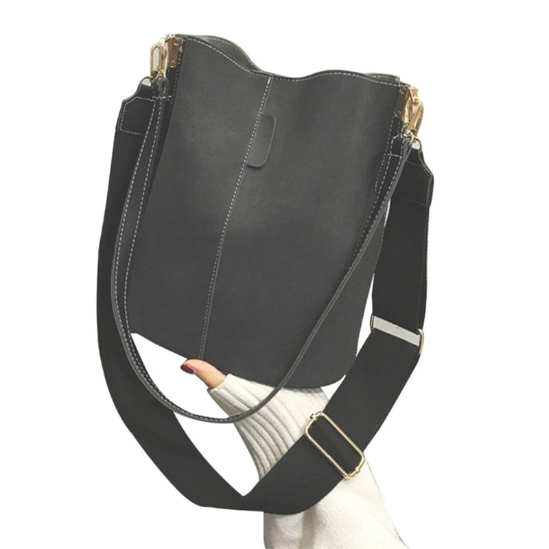 Shoulder Bag Tote Womens Bags Handbag Small Bucket Retro PU Leather Crossbody