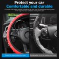 thumbnail image 4 of YISITIAN Bling Elastic Stretch Car Steering Wheel Cover,14.5-15 Inch Crystal Rhinestone Vehicle Steer Wheel Protector,Anti-Slip Diamond Auto Interior Accessories,Universal for Most Cars CJ919-50127, 4 of 6