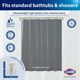 thumbnail image 4 of Clorox Shower Curtain Liner Heavyweight Waterproof PEVA with Metal Grommets 72" x 72" Grey, 4 of 11