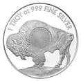 thumbnail image 2 of Lot of 10 - 1 Troy oz Sunshine Mint Buffalo .999 Silver Round Mint Mark SI, 2 of 3