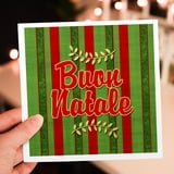 Produktbild von Buon Natale Grußkarten Set - 6 Botanische Weihnachtskarten Mit Umschlägen