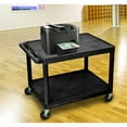 thumbnail image 4 of Mobile Black Presentation Av Utility Cart With 2 Shelf Storage Cabinet, 4, 4 of 4