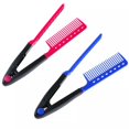 thumbnail image 1 of 2 piezas de cepillo de pelo XCF peine alisador en V azul y rosa, 1 of 4