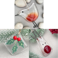 thumbnail image 1 of Adornos de cristal hechos a mano para árbol de Navidad (pájaros), 1 of 2
