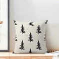 thumbnail image 3 of Christmas Pillow Covers 18x18 Inch Set of 2 Cream Black Christmas Tree Decor Throw Pillows Winter Xmas Holiday Outdoor Cushion Cases for Couch Bed Decorations, 3 of 6