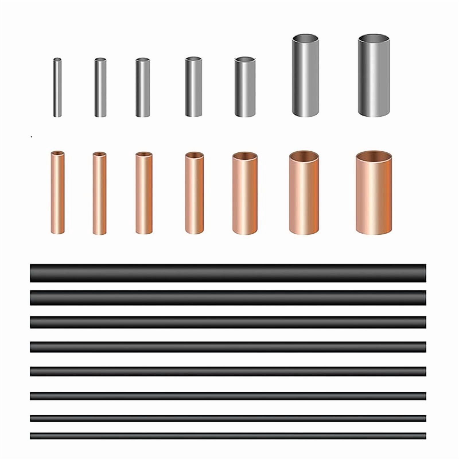 1940Pcs Wire Ferrules Kit Tinned Copper Crimp Connector Electrical Cable Pin Cord Terminal Kit with Heat Shrink Tubing