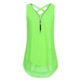 thumbnail image 2 of MSJUHEG Camisole Tops for Women Tank Top for Women Going Out Tops for Women Sleeveless Tops for Women Womens Tops Sleeveless Tank Top Back V Neck T Shirts Tops Polyester Spandex 1PC Top Mint Green 5Xl, 2 of 2