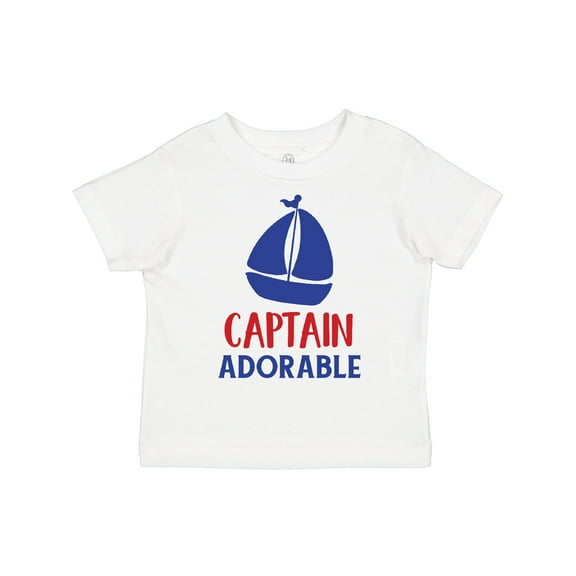 Inktastic Captain Adorable, Sail Boat, Sailing - Red Blue Boys Toddler T-Shirt