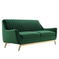 thumbnail image 2 of Modway Winsome Channel Tufted Performance Velvet Sofa, Multiple Colors, 2 of 3