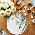 thumbnail image 2 of Green Eucalyptus Round 13 Inch Placemats Set of 6, Weeping Botanical Leaf Watercolor HeatResistant Non Slip Place Mats for Dining Table, Wipeable Braided Kitchen Table Mats for Housewarming, 2 of 9