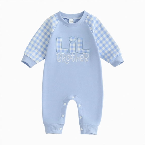 KPOPLK Summer Baby Boy Cotton Linen Jumpsuit PJM Short Sleeve Button Down Romper One Piece PJM Sleepwear 0-24M(0-6 Months,Sky Blue)