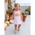 thumbnail image 4 of Toddler Baby Girl Halloween Thanksgiving Outfit Bow Sleeveless Cutest Pumpkin Turkey Dress Clothes, 4 of 8