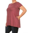 thumbnail image 3 of Women's Casual Plus Size Polka Dot Blouse Tunic Top Shirt, 3 of 4