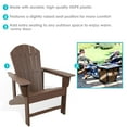 thumbnail image 3 of Sunnydaze HDPE Upright Raised Adirondack Chair - Brown, Set of 2, 3 of 8