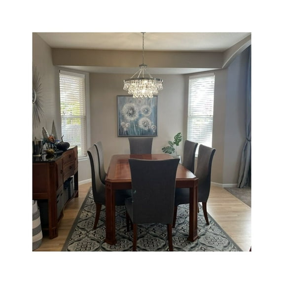 JL Styles Inc Modern 9-light Crystal Chandelier