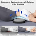 thumbnail image 4 of Lumbar Support Pillow for Bed, Lower Back Sleeping, Memory Foam Waist Pain Relief Pillows, Car, Couch (Grey Black), 4 of 4
