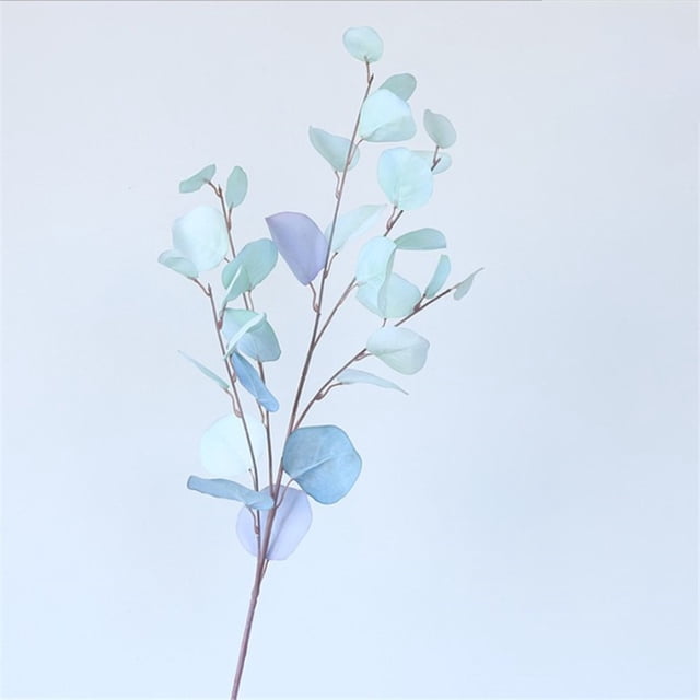 Décoration d'Hôtel de Feuille d'Eucalyptus Simulée Plante Branche Unique
