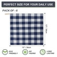 thumbnail image 4 of Unique Bargains 6Pcs 100% Cotton Buffalo Pattern Absorbent Dish Cloths Blue 13" x 13", 4 of 8