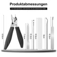 thumbnail image 2 of syligr 6 Piece Nail Clippers Set for Ingrown Toenails and Thick Nails with Cuticle Pusher Pedicure Knife Nail File Stainless Steel Foot Care Kit for Men Women Seniors, 2 of 7