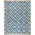 thumbnail image 4 of SAFAVIEH Beach House Nima Trellis Indoor/Outdoor Area Rug Blue/Cream, 6'7" x 6'7" Square, 4 of 10