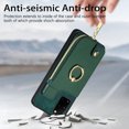 thumbnail image 2 of Nalacover Case for Samsung Galaxy S20+ Wallet Case with Card Holder & Zipper Pocket, 360° Rotation Ring Kickstand Premium PU Leather Cover, Shockproof Magnetic Button Flip Stand Phone Case,Green, 2 of 9