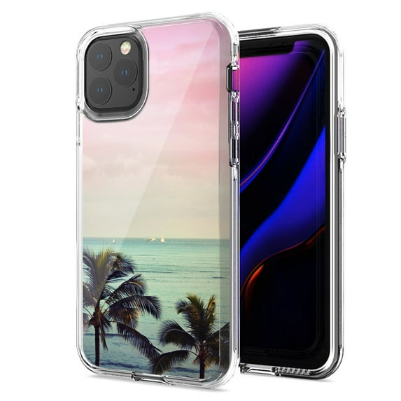 MUNDAZE For Apple iPhone 11 Pro Vacation Dreaming Design Double Layer Phone Case Cover