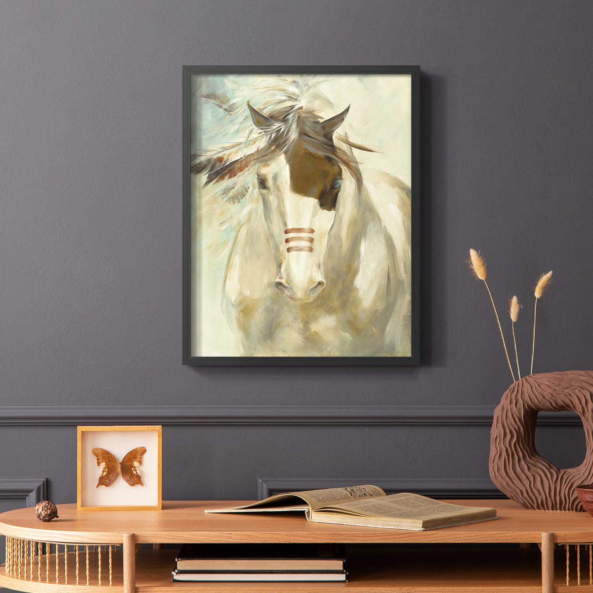 Warrior Framed Print in Black Solid Wood 22 x 28 Framed Print