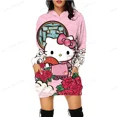 thumbnail image 5 of Sudaderas y sudaderas con capucha de HELLO KITTY para mujer Sudaderas con capucha de HELLO KITTY para otoño y primavera Sudaderas con capucha de manga larga de otoño y primavera de Harajuku, 5 of 5