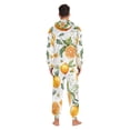 thumbnail image 4 of FORMRS Onesies Pajama for Adults Unisex Hoodie Winter Jumpsuit One Piece Sleepwear, Sizes S-2XL, Orange Watercolor Bees, 4 of 7