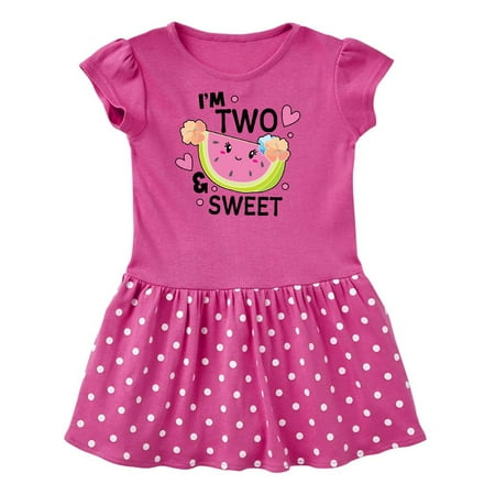 

Inktastic I m Two and Sweet with Cute Watermelon Gift Toddler Girl Dress