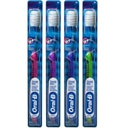 Oral-B Indicator Ortho Toothbrush, Trimmed for Braces, 35 Soft (Colors Vary) - Pack of 4