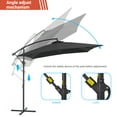 thumbnail image 5 of CHYVARY 8.2 x 8.2ft Patio Offset Umbrellas Outdoor Hanging Market Patio Umbrella, 50+ UV Protection Cantilever Outside Umbrellas for Yard, Pool and Deck,Black, 5 of 6