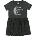 thumbnail image 3 of Inktastic I Love You to the Moon & Back. Girls Toddler Dress, 3 of 5