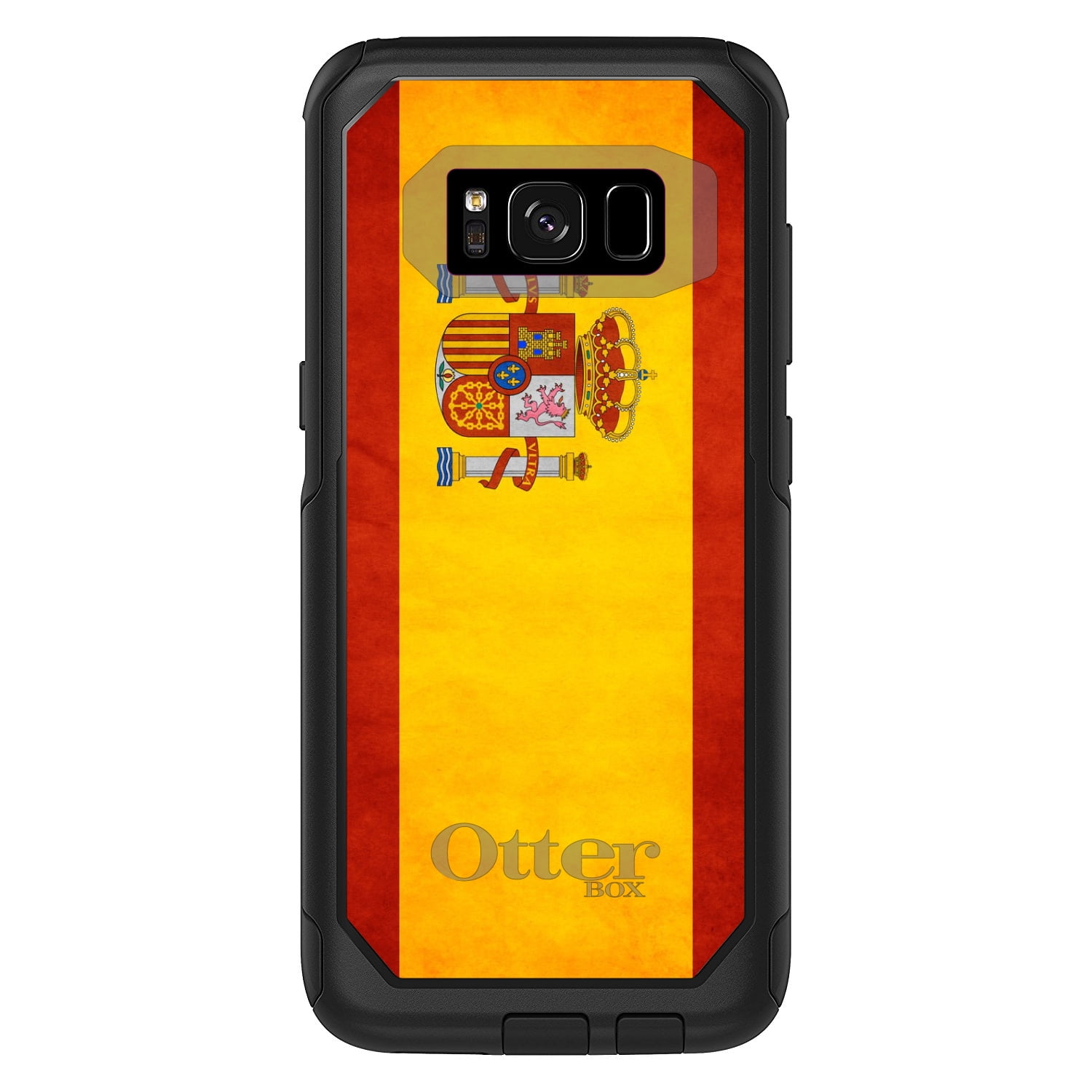 DistinctInk Custom Black OtterBox Commuter Series Case for Samsung Galaxy S8...