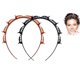 thumbnail image 3 of IC Hairstyle hairpin, 2 pcs Hairdressing aid hairband with clips, 1 black + 1 brown, 3 of 5