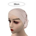 thumbnail image 5 of Cheers.US Solid Color Full Cover Inner Hijab Caps Muslim Forehead Cross Turban Stretch Hijab for Women Head Scarf Under Hijab, 5 of 5