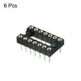 thumbnail image 3 of Uxcell DIP IC Chip Socket Adapter Round Pin 14P 2.54mm Pitch IC Socket for PCB Board Chip, 6 Pack, 3 of 7