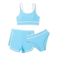 thumbnail image 1 of Surf-Ready Girls' Bikini: Top + Briefs + Athletic Shorts (240g Lightweight)​​, 1 of 7