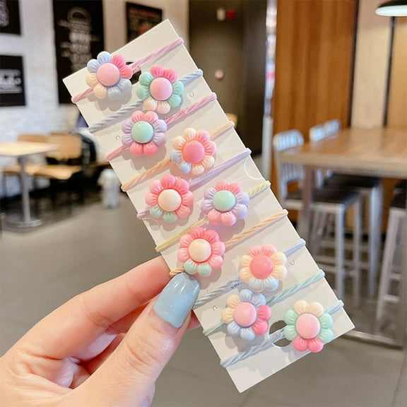 MesaSe Rainbow Pearl Hair Bands for Kids Confetti Headbands for Girls, Rainbow Pearl Head Bands for Kids, Cute Fashion Girl Hair Accessories（13pcs）