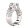 thumbnail image 3 of Bow Jewel 1.37 Ct Round Brilliant Cut Lab Created Diamond Engagement Ring - Wedding Ring for Women's - 14K White Gold Plated Ring for Her - Luxurious Anniversary Channel Set Ring, 3 of 9