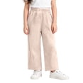 thumbnail image 3 of Toddler Pants Children Baggy Elastic Waist Basic Cotton Gauze Proof Pants Casual Beige 5-6 Years, 3 of 7