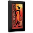 thumbnail image 1 of Veda 13x24 Black Modern Framed Museum Art Print Titled - Waiting Woman, 1 of 5