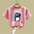 thumbnail image 6 of Avrnliq Girls Pink Cartoon Dinosaur T Shirt, 100% Cotton Relaxed Fit Crewneck Tee, Fade-Resistant Skin-Friendly Top for School & Play, Sizes 2-13 Years,Size 5-6 T, 6 of 6